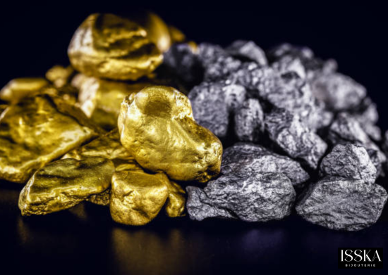 Image avec des petites d'or et d'argent